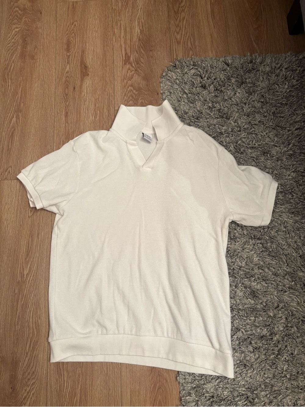 Zara White Men's Short Sleeve Dress Shirt